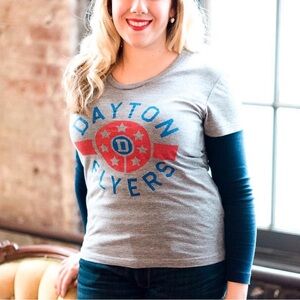 HOMAGE Gray Tee with University of Dayton Graphic